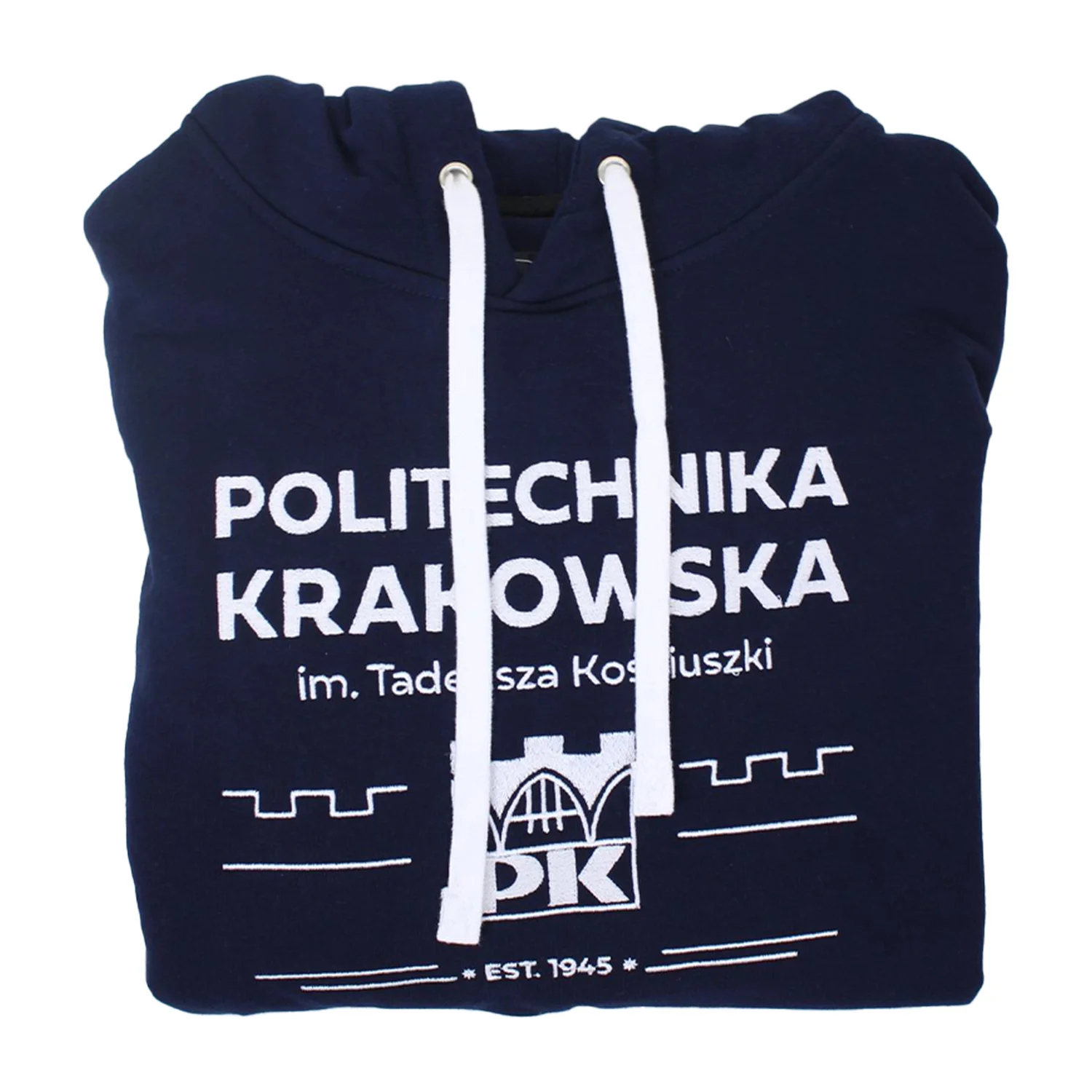 Hoodie - Cracow University of Technology Store Hoodie with Cracow University of Technology logo - folded view