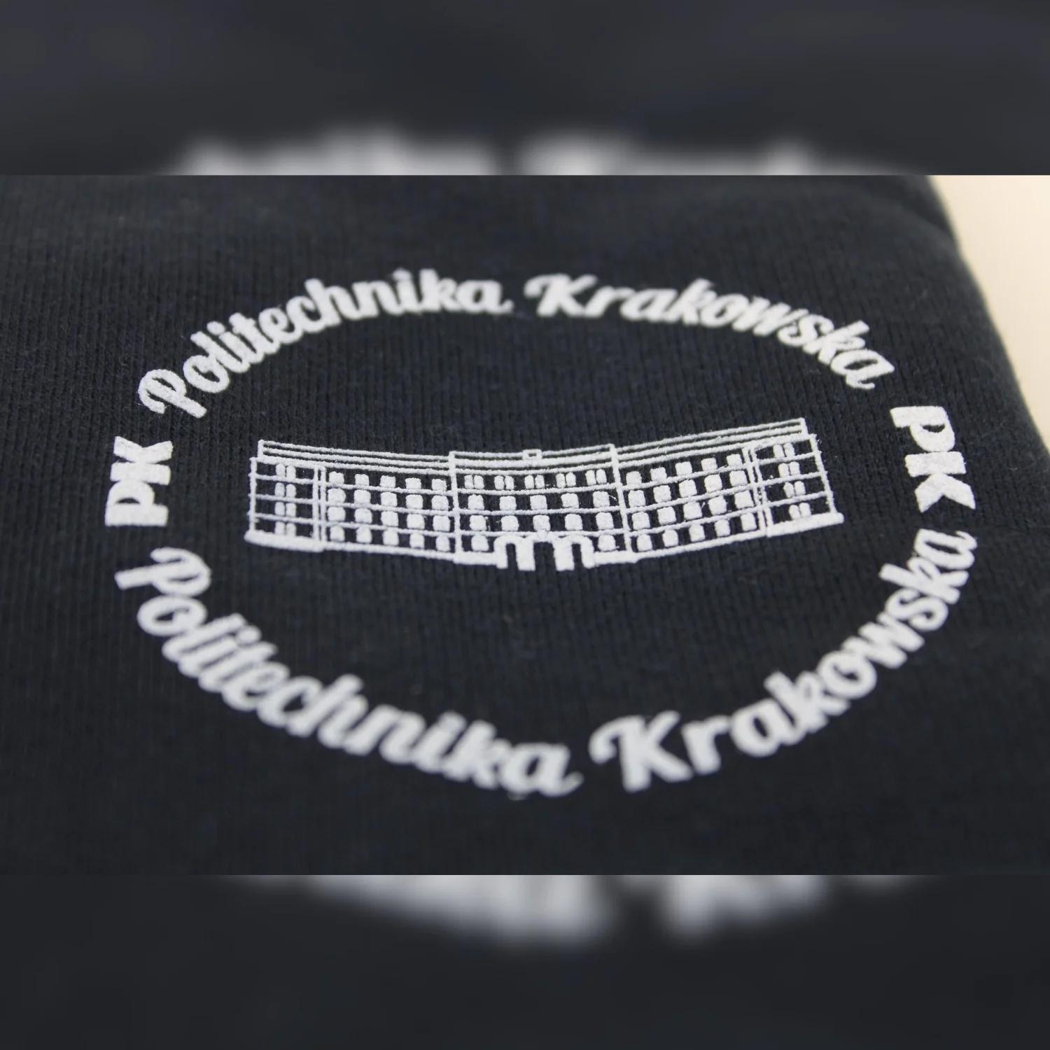 Zip-up hoodie - Cracow University of Technology Store Zip-up hoodie with the Cracow University of Technology logo - close-up of the design