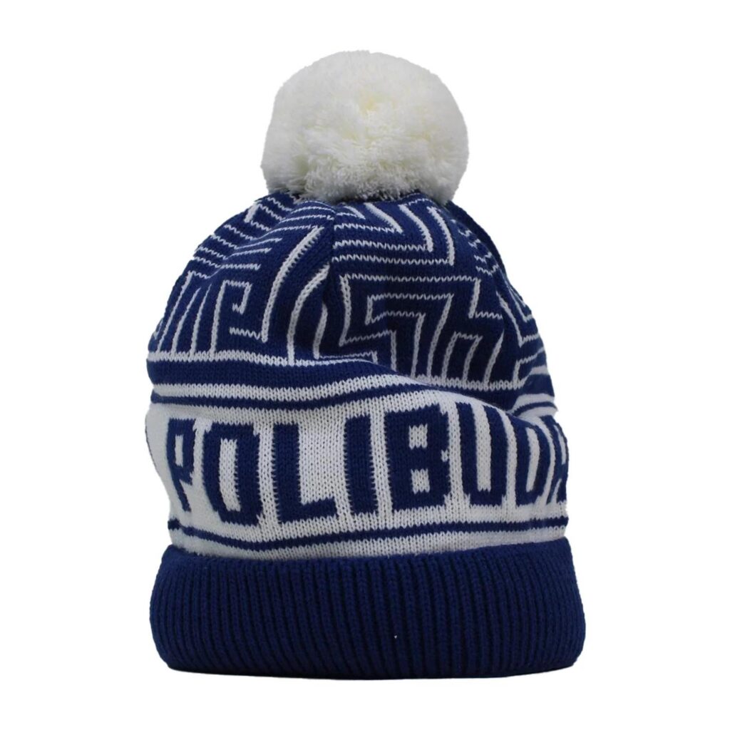 Czapka z pomponem z logo Politechniki Krakowskiej