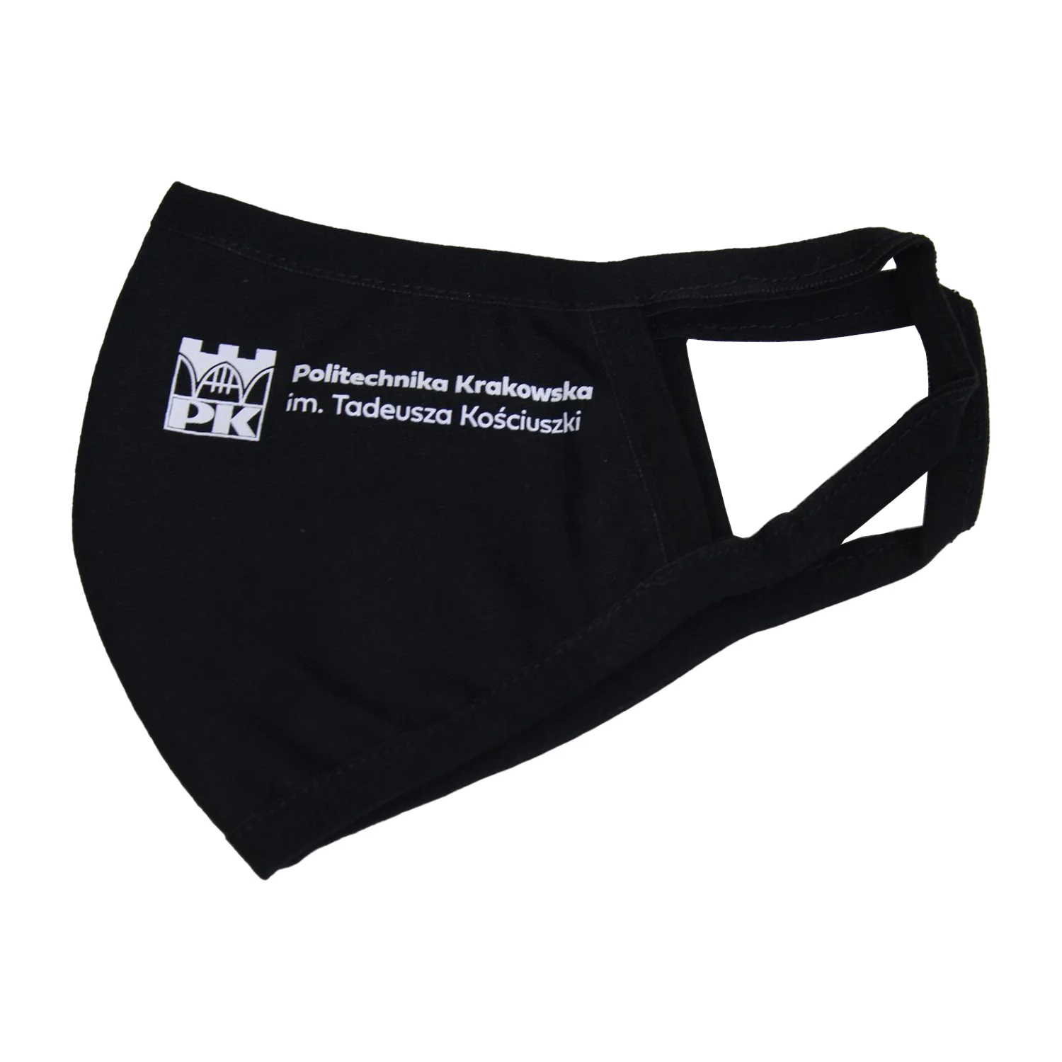 Maseczka ochronna - Sklep Politechniki Krakowskiej Maseczka ochronna z logo Politechniki Krakowskiej - czarna