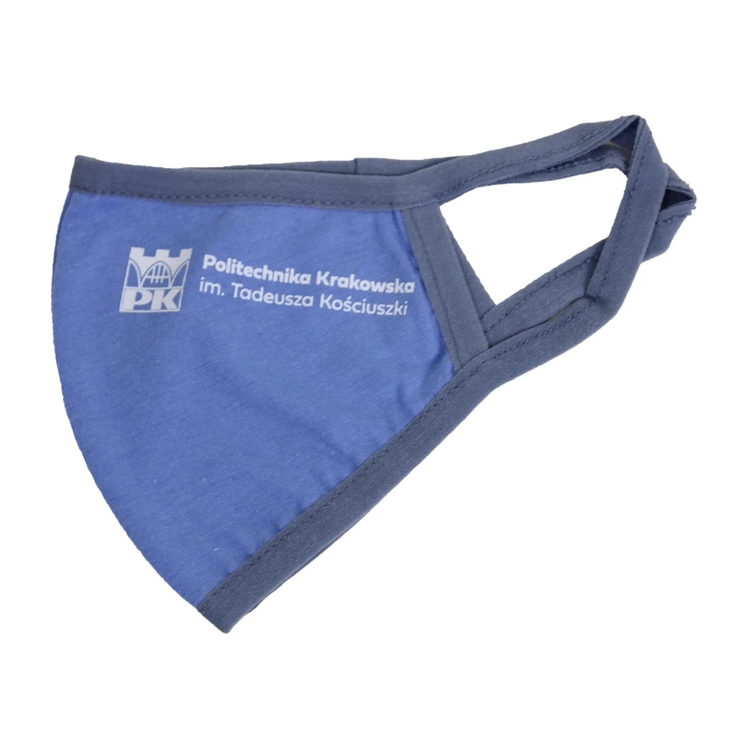 Maseczka ochronna - Sklep Politechniki Krakowskiej Maseczka ochronna z logo Politechniki Krakowskiej - fioletowoniebieska