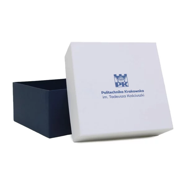 Decorative box with Cracow University of Technology logo