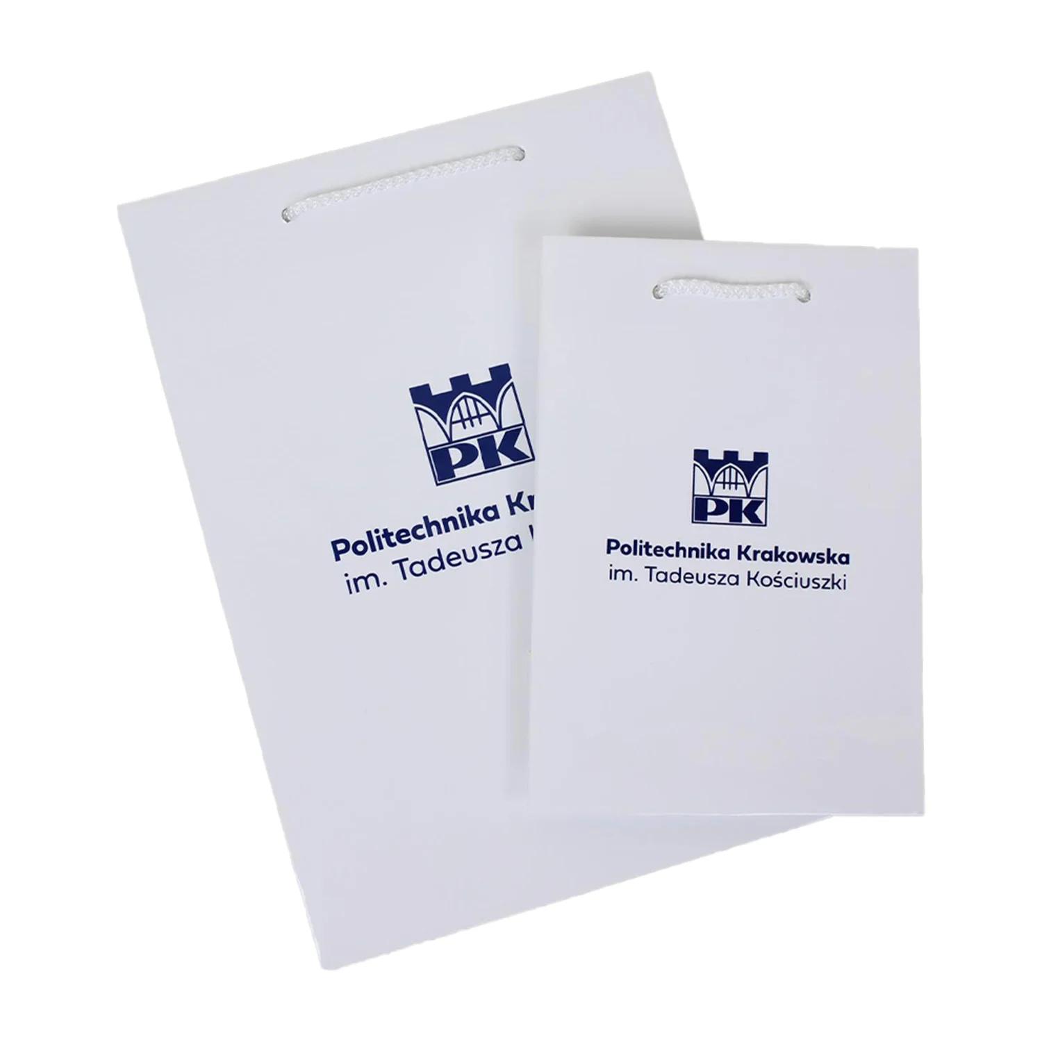 Torba exclusive biała - Sklep Politechniki Krakowskiej Torby lakierowane exclusive białe z logo Politechniki Krakowskiej - A4 i A5