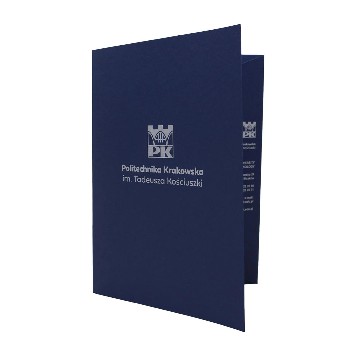 Cardboard folder - Cracow University of Technology Store Cardboard folder with Cracow University of Technology logo