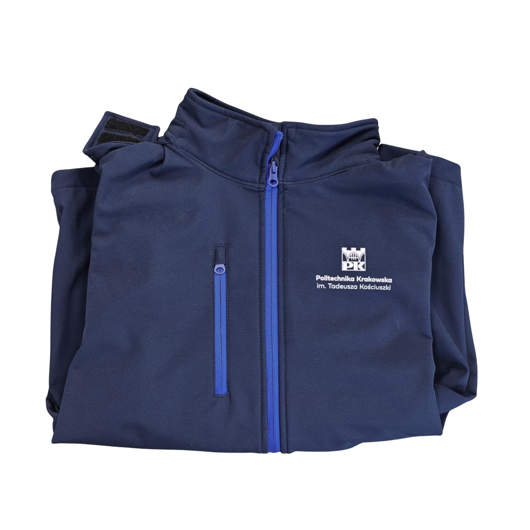 Granatowa kurtka softshell - Sklep Politechniki Krakowskiej Granatowa kurtka softshell z logo PK